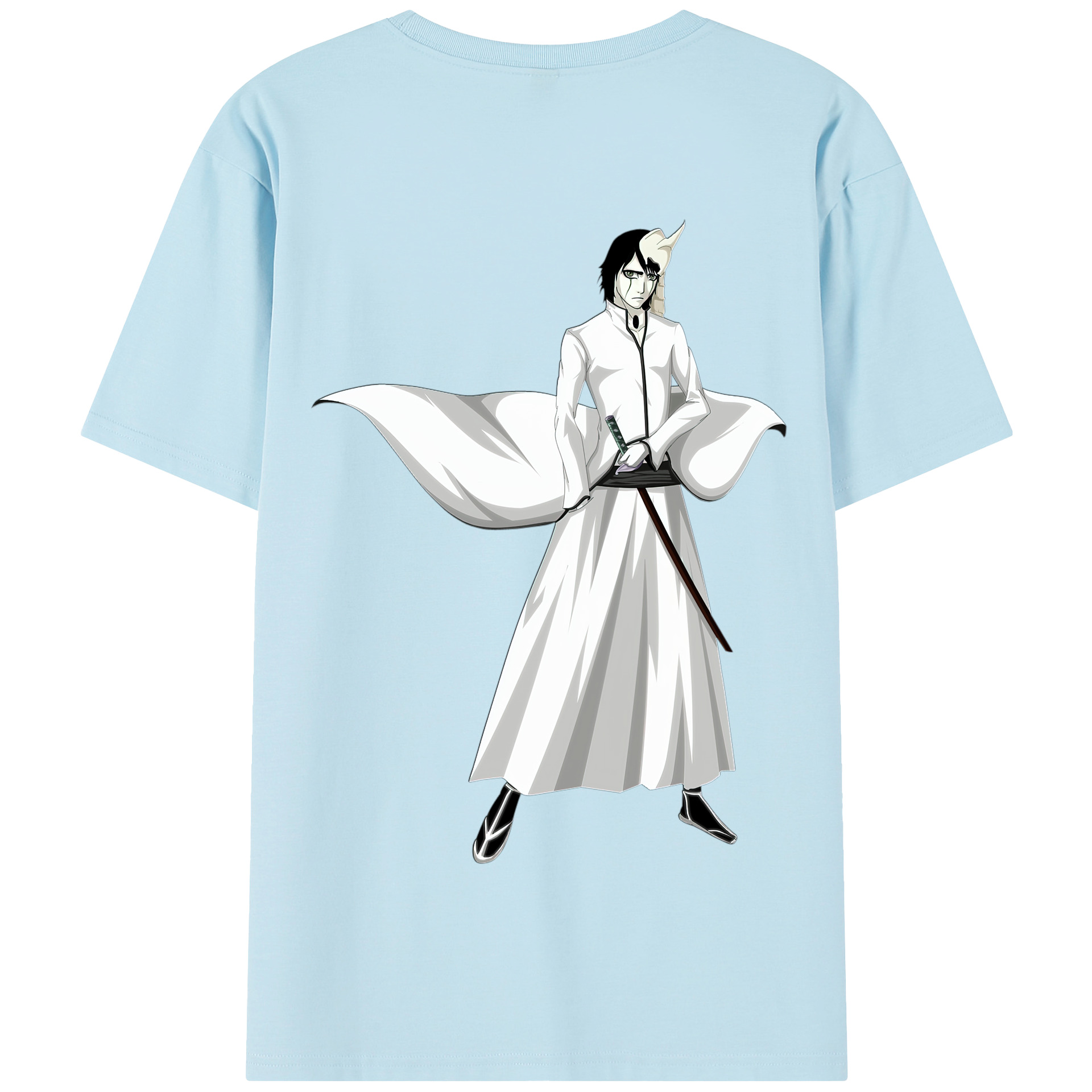 （画像用） ブリーチ ウルキオラ·シファー BLEACH Ulquiorra cifer 綿100％半袖Tシャツ（背面プリント）